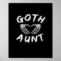 Goth Tante Funny Emo Tante Punk mignonne Squelette