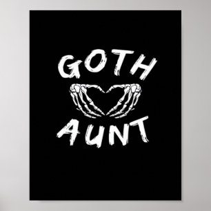 Affiche Goth Tante Funny Emo Tante Punk mignonne Squelette