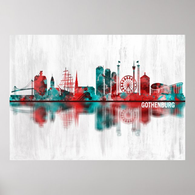 Affiche Gothenburg Sweden Skyline (Devant)