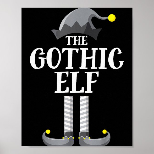 Affiche Gothic Black Elf Matching Family Group Christmas P (Devant)