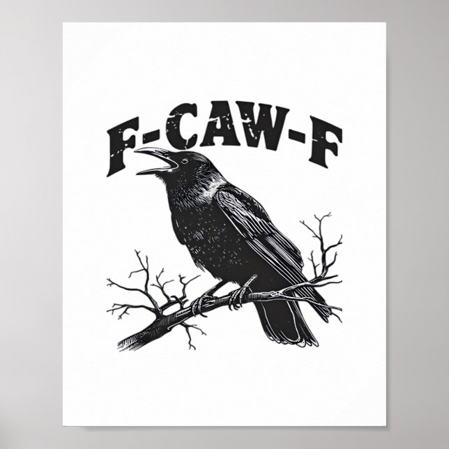 Affiche Gothic Crow Humor F-Caw-F Funny Essential (Devant)