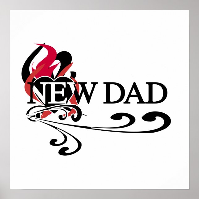 Affiche Gothic Heart New Dad T-shirts et cadeaux (Devant)