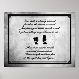 Affiche Gothic Victorian Wedding Sign