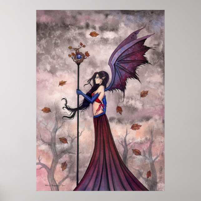 Affiche gothique de fée vampire Cœur d'automne (Devant)