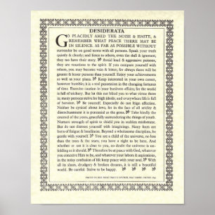 Affiche Gothique DESIDERATA