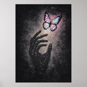 Affiche Gothique Dopamine, Santé Mentale, Papillon Abstrai