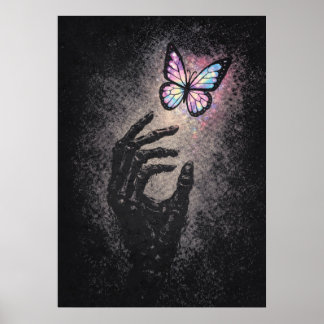 Affiche Gothique Dopamine, Santé Mentale, Papillon Abstrai