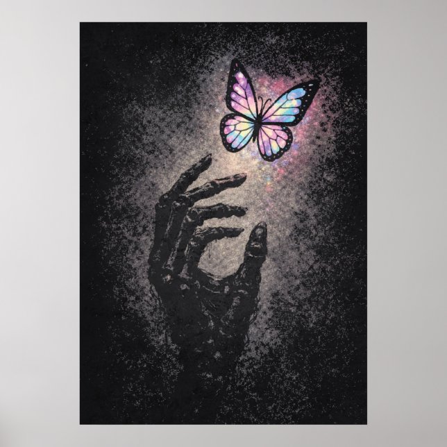 Affiche Gothique Dopamine, Santé Mentale, Papillon Abstrai (Devant)