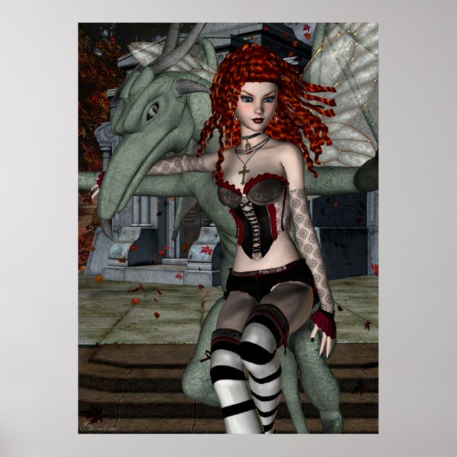 Affiche Gothique Fae Series BRIDGETTE Imaginaire Art (Devant)
