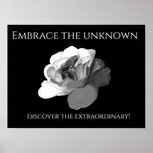Affiche gothique Haunted Rose - Embrassez l'inconn