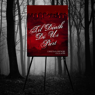 Affiche Gothique Luxe Accueil Black et Red Bloody Drift