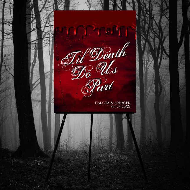 Affiche Gothique Luxe | Accueil Black et Red Bloody Drift (Créateur téléchargé)