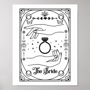 Affiche Gothique Mariée Cuisine Coven Tarot Halloween Bach