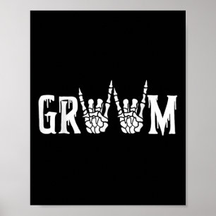 Affiche Gothique Squelette Mariage de chambre juste marié