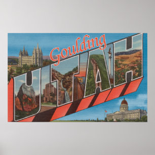 Affiche Goulding, Utah - Scènes de grandes lettres