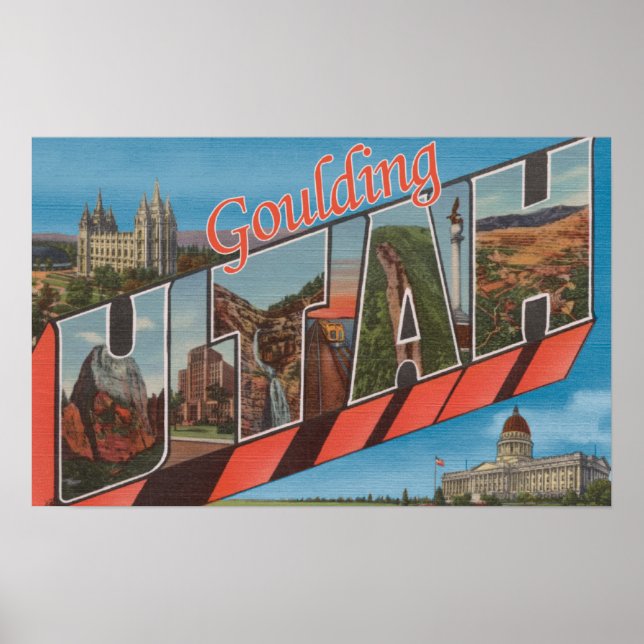 Affiche Goulding, Utah - Scènes de grandes lettres (Devant)