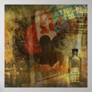 Affiche goupille- grunge