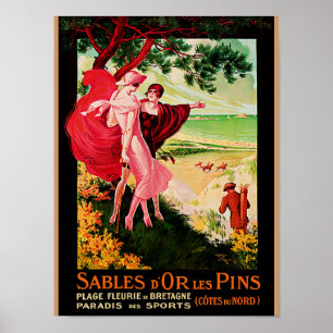 Affiche Goupilles de les de d'Or de sables