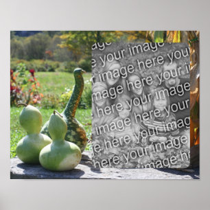 Affiche Gourds Et Citrouilles Fall Ajouter Votre Photo