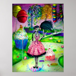 Affiche goût de bonbons