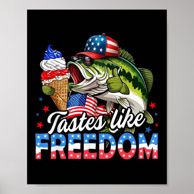 Affiche Goûts Comme Liberté B Pêche Patriotique 4 Juil (Devant)