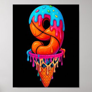 Affiche Goutte de baseball 9 ans Goutte de glace 9ème