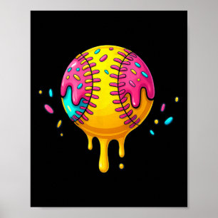 Affiche Goutte de glace avec paillettes Dégoulinade douce