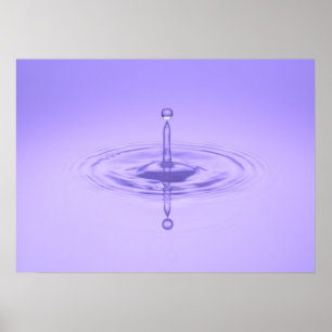 Affiche Goutte d'eau violette zen Océan Amour Paix Inspira