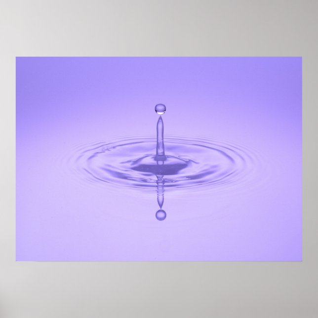 Affiche Goutte d'eau violette zen Océan Amour Paix Inspira (Devant)