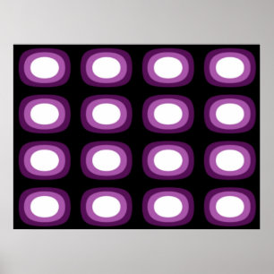 Affiche Gouttes violettes douces d'art de bruit