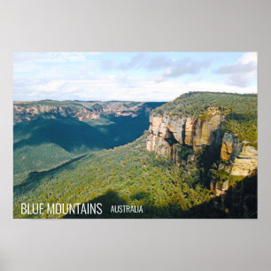 Affiche Gouvernement Leap Blue Mountains Australie Voyage