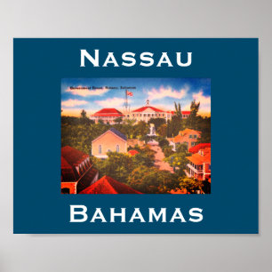 Affiche Government House, Nassau, Bahamas Photo Vintage