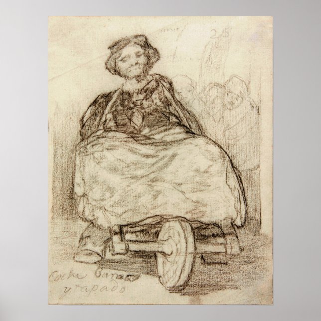 Affiche Goya - Carrosse Abrité Pas Cher (Devant)