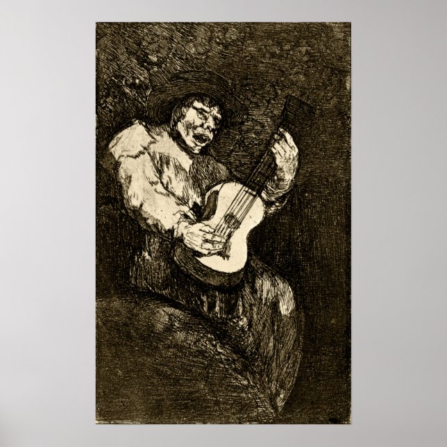 Affiche Goya - Chanteur aveugle 1820 (Devant)