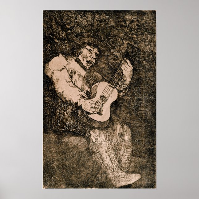 Affiche Goya - Chanteur aveugle 1820 (Devant)