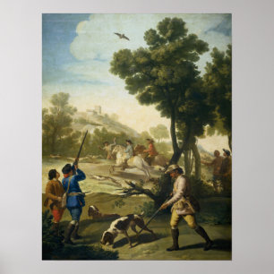 Affiche Goya - Chasse au caille 1775
