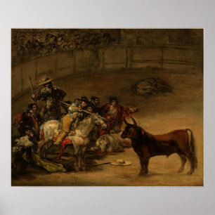 Affiche Goya - Course de taureaux 1824