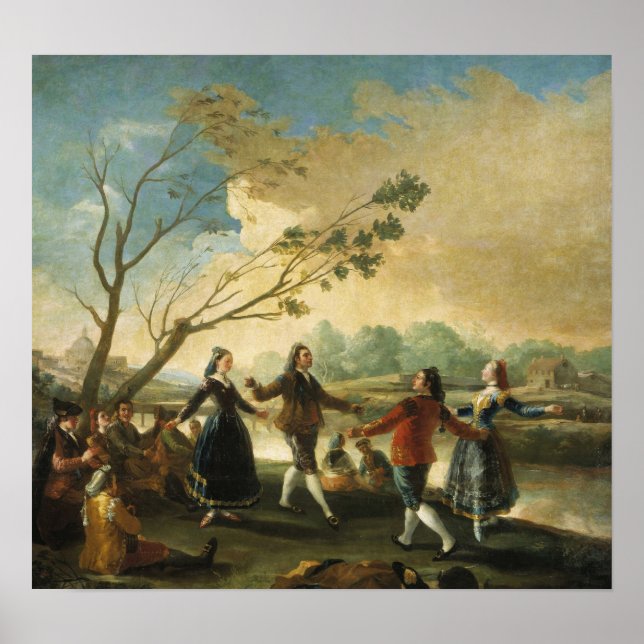 Affiche Goya - Dance Of Majos At Banks Of Manzanares 1777 (Devant)