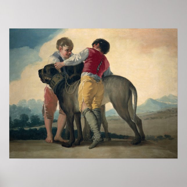 Affiche Goya - Garçons Avec Mastiff 1786 (Devant)