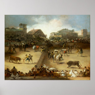 Affiche Goya - Korrida En Anneaux Divisés