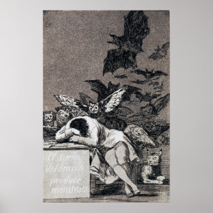 Affiche Goya - Le Sommeil De La Raison Produit Des Monstre