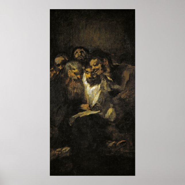 Affiche Goya - Lecture Ou Politique 1821 (Devant)