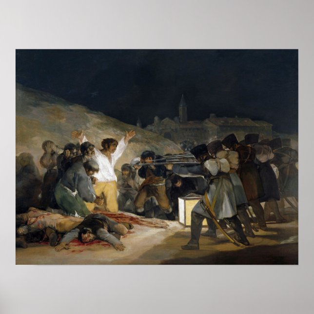 Affiche Goya - Trois Mai (Exécution des défenseurs de Mad (Devant)
