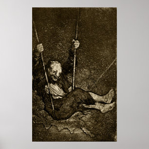 Affiche Goya - Vieux Balançoire 1820