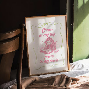Affiche Grace dans ma coupe Retro Vintage Mur Art