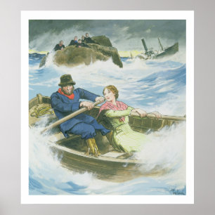Affiche Grace Darling (1815-41) et son père nous secourent