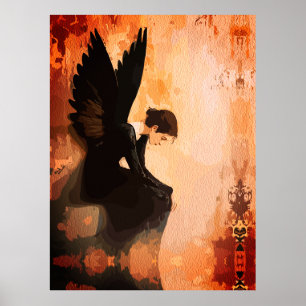 Affiche Grâce Déchue – Réflexion d'Ange Mélancolique