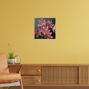 Affiche Grace rayonnante : Lys roses en fleur