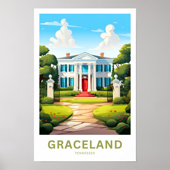 Affiche Graceland Tennessee Islands Travel Print (Devant)