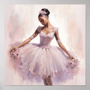 Affiche Gracie de sucre noir Plum Fairy en rose Tutu